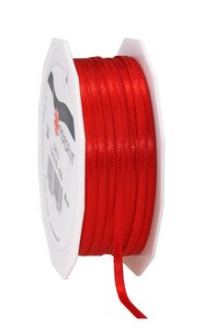 Satin double face 50-m-rouleau 3 mm rouge