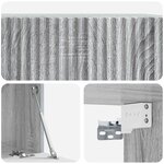 vidaXL Meuble TV mural Sonoma gris 59 5 x 31 x 30 cm Bois d'ingénierie