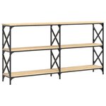 vidaXL Table console chêne sonoma 156x28x80 5 cm bois d'ingénierie