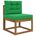 vidaXL Coussin de canapé d'extérieur Polyester Vert 60 x 60 cm