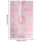 vidaXL Tapis d'extérieur ARAKIL rose 190x290 cm PP