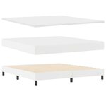 vidaXL Cadre de Lit avec Matelas Blanc 180 x 200 cm Faux cuir