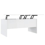 vidaXL Table basse blanc brillant 102x50 5x46 5 cm bois d'ingénierie