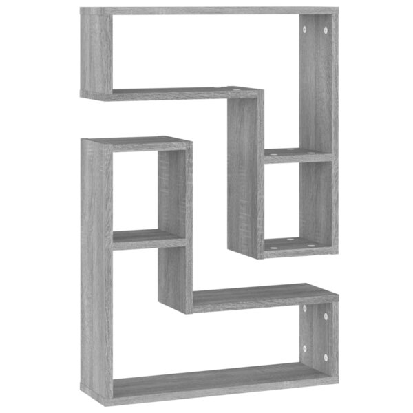 vidaXL Étagères murales 2Pièces Sonoma gris 50x15x50 cm Bois d’ingénierie