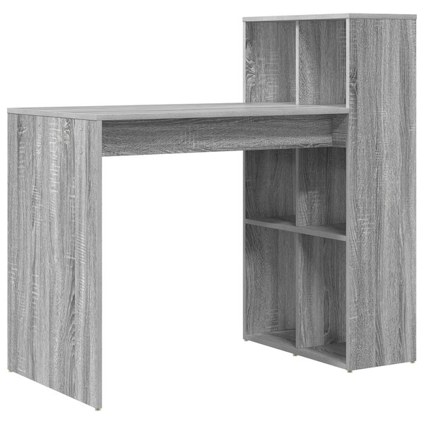 vidaXL Bureau d'écriture Gris Sonoma Bois d'ingénierie  laminate Medium