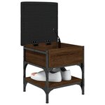 vidaXL Banc à chaussures chêne marron 42x42x45 cm bois d'ingénierie
