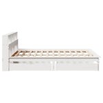 vidaXL Lit bibliothèque sans matelas blanc 135x190 cm bois pin massif