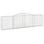 vidaXL Panier de gabions arqué 400x30x100/120 cm Fer galvanisé