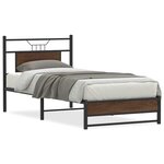 vidaXL Cadre de lit sans matelas chêne marron 80x200cm bois ingénierie