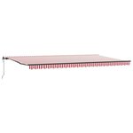 vidaXL Auvent Rétractable Rouge et Blanc 600 × 300 cm