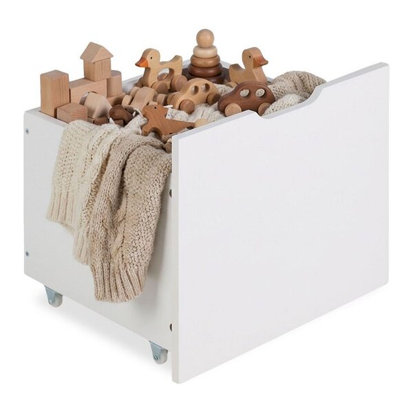 Tiroir de rangement blanc en bois pour lit mezzanine
