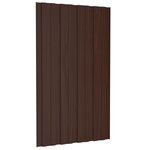 vidaXL Panneaux de toiture 36 Pièces Acier galvanisé Marron 80x45 cm