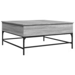 vidaXL Table basse sonoma gris 95x95x45 cm bois d'ingénierie et métal