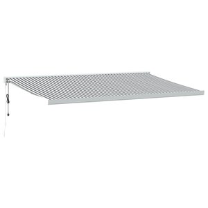vidaXL Auvent rétractable anthracite et blanc 5x3 m tissu et aluminium