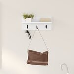 vidaXL Porte-manteau mural Blanc 40 x 10.5 x 18 cm Bois d'ingénierie