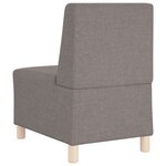 vidaXL Canapé modulaire sans accoudoirs Taupe 55 cm Tissu