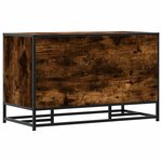 vidaXL Banc à chaussures chêne fumé bois d'ingénierie et métal