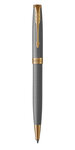 PARKER Sonnet Stylo bille  argent ciselé  Recharge noire pointe moyenne  Coffret cadeau