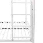 Lits superposés séparables en métal - Blanc - Sommiers inclus - 2 x 90 x 190 cm - ABBY