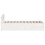 vidaXL Cadre de lit sans matelas blanc 140x200 cm bois de pin massif
