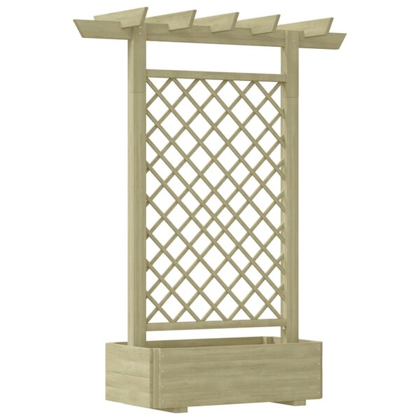 vidaXL Jardinière pergola 162 x 56 x 204 cm Bois