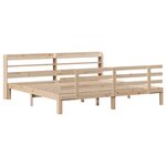 vidaXL Cadre de lit avec tête de lit sans matelas 180x200 cm