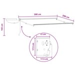 vidaXL Auvent rétractable électrique Sable 100  Polyester et Aluminium