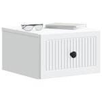 vidaXL Cabinet de chevet mural 2 Pièces Blanc 33 x 34 5 x 20 cm