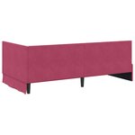 vidaXL Cadre de lit d'angle Rouge bordeaux 90 x 200 cm Velours