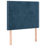 vidaXL Sommier à lattes de lit avec matelas et LED Bleu foncé 90x190cm