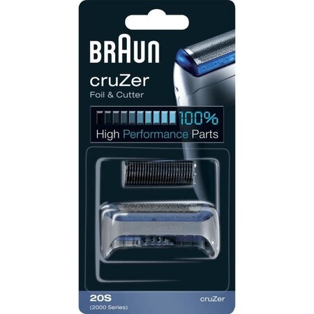 Piece de rechange compatible avec les rasoirs cruzer - braun 20s argentée