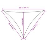vidaXL Voile de parasol tissu oxford triangulaire 3x4x5 m jaune