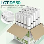 ACROPAQ 50 Rouleaux de Caisse 57x30x8mm- Thermique 11 4 m-Terminaux de paiement- 50 Bobines TPE- Sans BPA- Dimensions Universelles