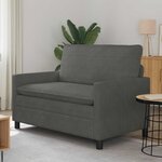 vidaXL Canapé Gris foncé 126 x 81 x 87 5 cm Tissu