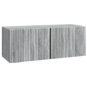 vidaXL Meuble TV mural Sonoma gris 78 5 x 31 x 30 cm Bois d'ingénierie