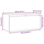 vidaXL Armoire murale Blanc 80x30x35 cm Bois de pin massif