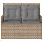 vidaXL Banc de jardin Beige polyrotin