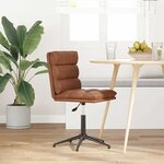 vidaXL Chaise de salle à manger Marron Similicuir