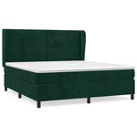 vidaXL Sommier à lattes de lit et matelas Vert foncé 160x200cm Velours