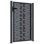 vidaXL Portail de jardin anthracite 105x130 cm conception de carré