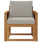 vidaXL Canapé d’extérieur Bois d'acacia massif et polyester