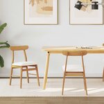 vidaXL Chaise de salle à manger 2 Pièces Naturel et clair
