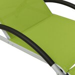 vidaXL Chaise longue avec oreiller Textilène Vert