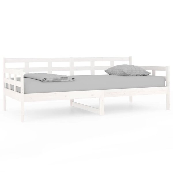 vidaXL Lit de jour Blanc Bois massif de pin 90x190 cm