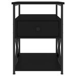 vidaXL Tables de chevet 2 Pièces noir 40x42x55 cm bois d’ingénierie