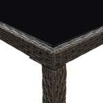 vidaXL Ensemble de bar de jardin 7 Pièces coussins Résine tressée Marron