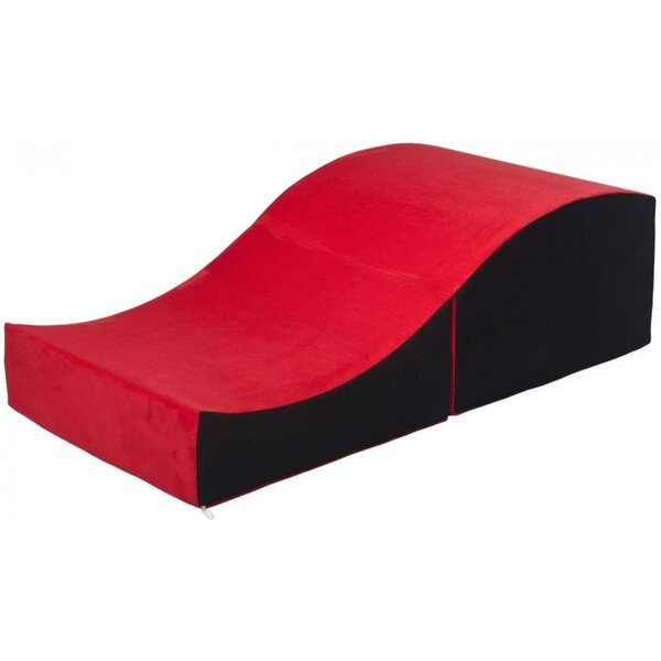 Fauteuil relaxant rabattable de forme préformé rouge-noir
