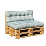 Set 2 coussins palette d'extérieur riou vert  120 x 80 x 15 cm