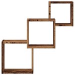vidaXL Étagère murale en forme de cube vieux bois bois d'ingénierie