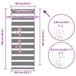 vidaXL Store zèbre marron 60x100 cm largeur du tissu 55 9 cm polyester